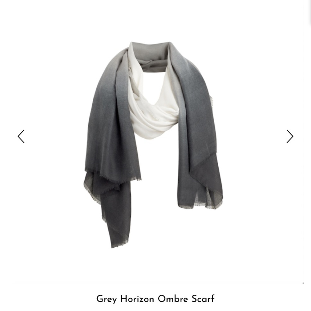Cushnie grey horizon ombré scarf